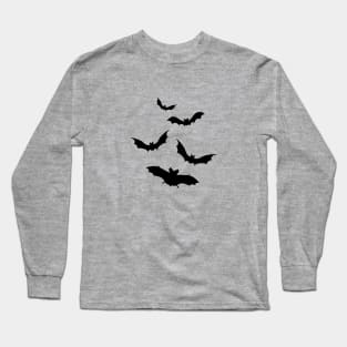 Halloween bats flying Long Sleeve T-Shirt